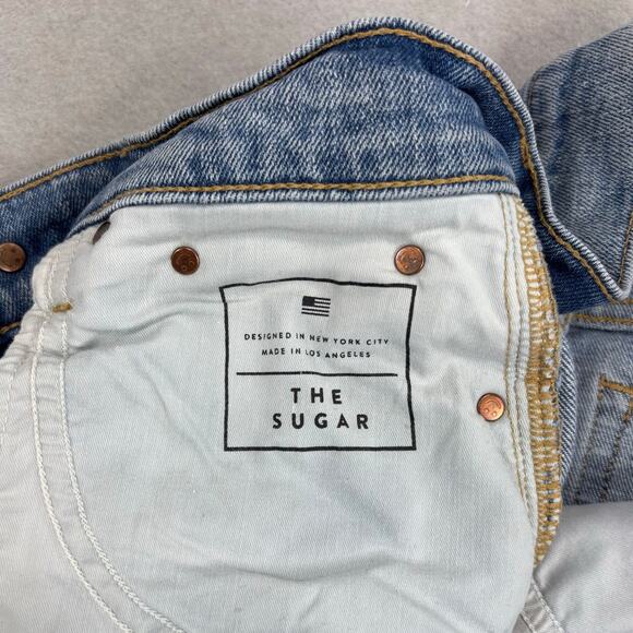 AYR 26S Women's The Sugar High Rise Straight Leg raw hem Jeans USA Made - Picture 5 of 7